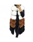 Lisa Colly nueva moda de invierno Chaleco de piel de las mujeres abrigo chaleco largo cálido Chaleco de piel de imitación de las
