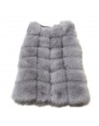 Invierno sin mangas Faux Fur mujeres chaleco abrigo talla grande 4XL zorro lujo caliente mujeres chalecos abrigos 2019 mujeres g
