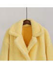 Rosa largo oso de peluche chaqueta abrigo mujer invierno 2019 grueso cálido oversize grueso abrigo mujer Faux lana de cordero ab