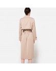 HDY Haoduoyi 2019 otoño nueva marca de alta moda mujer clásico doble Breasted impermeable gabardina ropa de abrigo de negocios