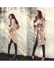 JAZZEVAR 2019 nueva primavera otoño moda Casual mujeres caqui gabardina abrigo largo ropa suelta para dama con cinturón 850115