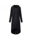 LOSSKY de moda de manga larga con capucha abrigo de Otoño de 2018 con cremallera negro Plus tamaño 5XL larga de terciopelo abrig