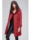 JAZZEVAR 2019 otoño nueva alta moda mujer clásica doble Breasted gabardina impermeable negocios ropa de abrigo