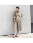 LANMREM 2019 nueva moda de Primavera de tipo largo de cuero PU abrigo largo suelto de un solo pecho ropa de mujer negra YG625