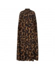 TWOTWINSTYLE mujer cárdigan abrigo cuello redondo capa manga estampado leopardo Maxi capas para mujeres 2019 otoño moda Vintage 