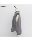 Chaleco RUGOD 2018 nuevo chaleco de primavera para mujer sin mangas cuello redondo de conejo chaleco tejido para mujer talla gra