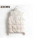 Abrigo de algodón AOEMQ Chaleco de invierno gruesa sección mantener caliente chaleco abrigo cuello vuelto abrigo de temporada fr