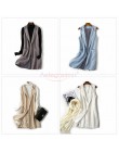 Las mujeres otoño primavera mezcla de lana chaleco Oficina chaleco largo las mujeres abrigo Casual chaleco sin mangas chaqueta P