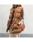 Chaleco sin mangas largo de Invierno para mujer, chaqueta acolchada de algodón ajustada, chaleco con cremallera de moda coreana 