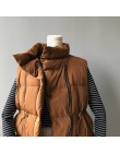 Chaleco sin mangas largo de Invierno para mujer, chaqueta acolchada de algodón ajustada, chaleco con cremallera de moda coreana 
