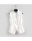 S-2XL nuevo OL moda mujer traje Chaleco corto estilo elástico cintura delgada elegante Oficina talla grande Mujer tops negro bla
