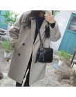Luzuzi nuevo abrigo de mezcla de lana fina de mujer de manga larga cuello vuelto chaqueta de abrigo Casual Otoño Invierno elegan