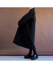 [GUTU] 2017 Chaqueta Otoño Mujeres Grandes Marca Más Alta Calidad Europea de Corea Cazadora Gabardina Larga de Larga Floja Negro