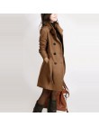 Abrigo de lana de invierno de manga larga para mujer estilo europeo de talla grande casaco feminino señoras otoño nuevos abrigos