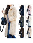 XXXL Otoño Invierno mujer abrigo largo Simple collar de lana abrigo más grueso cálido Tweed ropa de abrigo Casacos femeninos 201