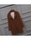 2019 abrigo de piel sintética para mujer abrigo cálido de felpa cuello de muesca chaqueta de piel suelta abrigo de invierno cárd