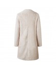 XXXL Otoño Invierno mujer abrigo largo Simple collar de lana abrigo más grueso cálido Tweed ropa de abrigo Casacos femeninos 201