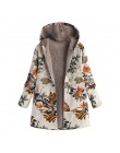 Mujer Otoño Invierno abrigos Casual abrigo estampado Floral bolsillos con capucha Vintage Oversize abrigos ropa mujer