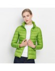 Abrigo de invierno para mujer 2018 nueva chaqueta ultradelgada de plumón de pato blanco ultradelgada de invierno para mujer