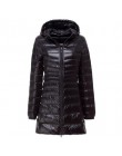 NewBang 7XL 8XL más Chaqueta larga de plumón de Invierno para mujer chaqueta Ultra ligera de mujer con capucha abajo abrigo feme
