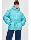 JAZZEVAR 2019 invierno nueva moda calle diseñador marca mujer blanco pato abajo chaqueta bonita niñas abrigo con cinturón