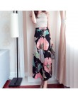 25 colores 2019 Bohemian alta cintura Floral estampado verano Faldas Mujer Boho asimétrico gasa falda Maxi faldas largas para mu