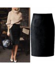 Sexy Multi Color gamuza Midi lápiz Falda Mujer 2018 moda elástica alta cintura Oficina señora Bodycon faldas Saias