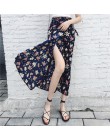 25 colores 2019 Bohemian alta cintura Floral estampado verano Faldas Mujer Boho asimétrico gasa falda Maxi faldas largas para mu