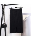 Falda de tubo Midi elegante ceñida en la espalda para mujer Otoño Invierno falda de punto informal Faldas de cintura alta para m