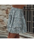 Falda de mujer verano 2019 nueva moda Bohe cintura alta con volantes Floral estampado playa Falda corta nueva 2019 M27