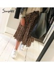 Simplee Vintage estampado de leopardo faldas plisadas mujeres punk rock falda coreana streetwear cordón cintura elástica señoras