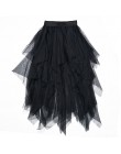 Faldas de tul para Mujer Faldas Mujer Moda 2019 Moda elástica de alta cintura de malla tutú Maxi plisado largo Midi Saias Jupe p
