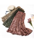 Surmiitro estampado de leopardo faldas plisadas mujer Otoño Invierno 2019 Midi largo coreano elegante alta cintura A-line falda 