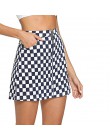 Falda a cuadros Wipalo de cintura alta 2019 verano Sexy Mini falda cremallera Unif faldas a cuadros de mujer de fondo corto Saia