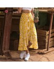 Conmoto largo amarillo playa Bohemia mujeres falda Split de verano de 2019 borla cintura alta cintura faldas Casual Mujer Faldas
