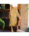 Conmoto largo amarillo playa Bohemia mujeres falda Split de verano de 2019 borla cintura alta cintura faldas Casual Mujer Faldas