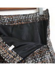 Mini falda de lana para mujer colorfai 2019 Otoño Invierno Vintage recta Plaid borla Falda Skater de cintura alta Femininas SK55