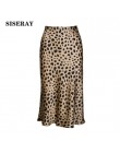Oferta alta cintura leopardo Midi falda femenina oculta cintura elástica seda satén faldas Slip Style Animal Print Falda Mujer