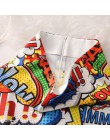 Faldas de tubo Harajuku coloridas de dibujos animados para mujer Letras estampadas alta cintura delgada Midi Split Sexy mujer Fa