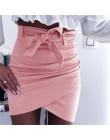 Asimétrica cinturón de Mujer Faldas vestido de cuero de primavera faldas 2019 nueva Sexy streetwear de cintura alta vendaje fald
