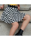 HEYounGIRL faldas plisadas de cuadros para mujer falda a cuadros de cintura alta Harajuku baile estilo coreano sudor Mini faldas