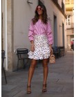 Mini falda asimétrica con estampado de lunares elegantes y elegantes Za 2019 Faldas de mujer de moda Casual Streetwear Jupe Femm