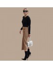 AEL Retro femenino Hight cintura asimétrica lana Falda Midi envuelta nueva Plaid mujeres ropa Vintage moda Jupe Longue mujer del