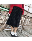 Faldas de mujer Saimishi alta calidad primavera otoño verano estilo mujeres plisadas longitud falda caliente moda gruesa transpi