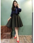 2019 nueva moda mujer algodón espacio rodilla-longitud grande Swing paraguas falda alta cintura Vintage señoras Midi Saia Skater