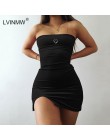 LVINMW Sexy Velvet Slash Neck Love Print Side Split Mini vestido 2019 verano mujeres sin mangas espalda delgada Vestidos Mujer f