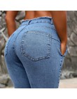 Vaqueros de cintura alta de las mujeres Streetwear vendaje Denim Plus tamaño pantalones vaqueros Mujer lápiz pantalones Jeans Mu
