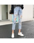 Jeans rasgados para damas azules sueltos Vintage moda femenina mujeres alta cintura nuevo estilo holgado Mom Jeans Mujer pantalo