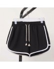 DICLOUD moda verano Casual Shorts mujer 2019 estiramiento de cintura alta botín Shorts mujer negro blanco suelto playa Sexy cort