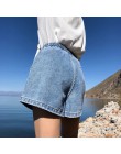 Streetwear pantalones cortos de mezclilla de verano para mujer 2019 nueva llegada pantalones cortos de pierna ancha de cintura a